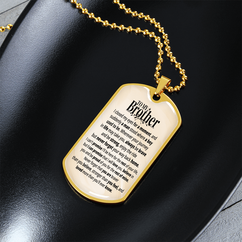 To My Brother | Personalized Gift | Keychain - SSB1V1 Jewelry ShineOn Fulfillment