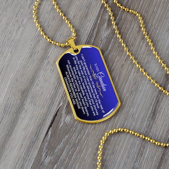 To My Grandson - Love Tag - SS426GS-D9 Jewelry ShineOn Fulfillment