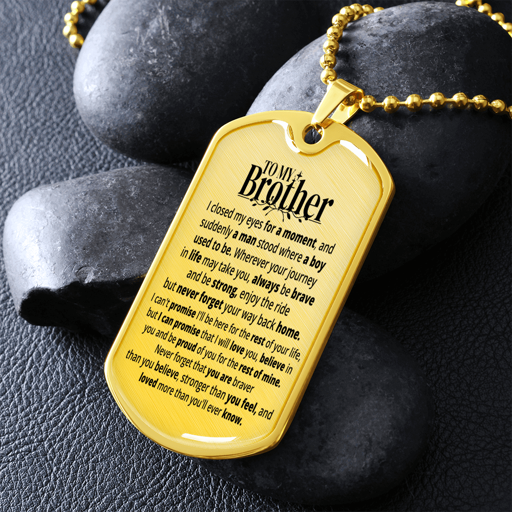 To My Brother | Rest Of Mine | Personalized Gift Keychain - SSB1V1 Jewelry ShineOn Fulfillment