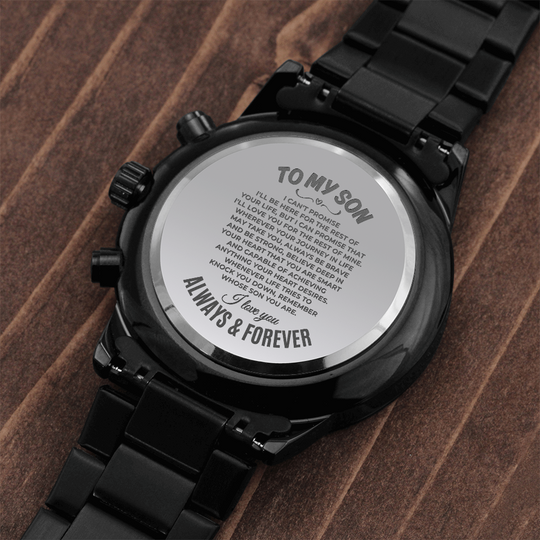 To My Son - Engraved Premium Watch - SS146S Jewelry ShineOn Fulfillment