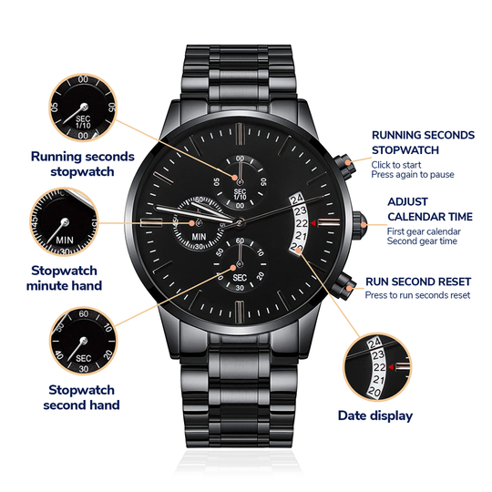 To My Grandson – Christmas Engraved Black Watch