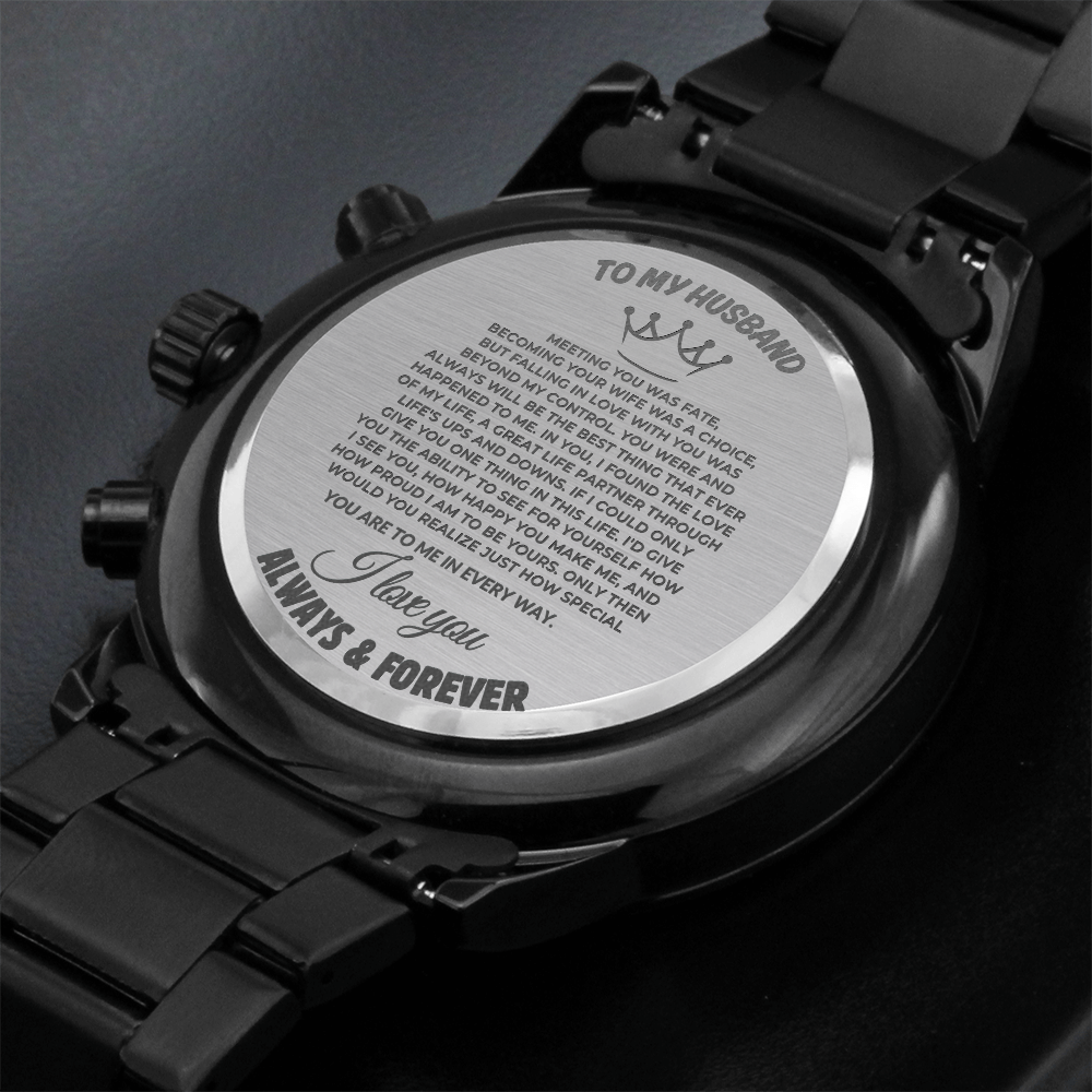 To My Husband - Engraved Premium Watch - SS220 Jewelry ShineOn Fulfillment