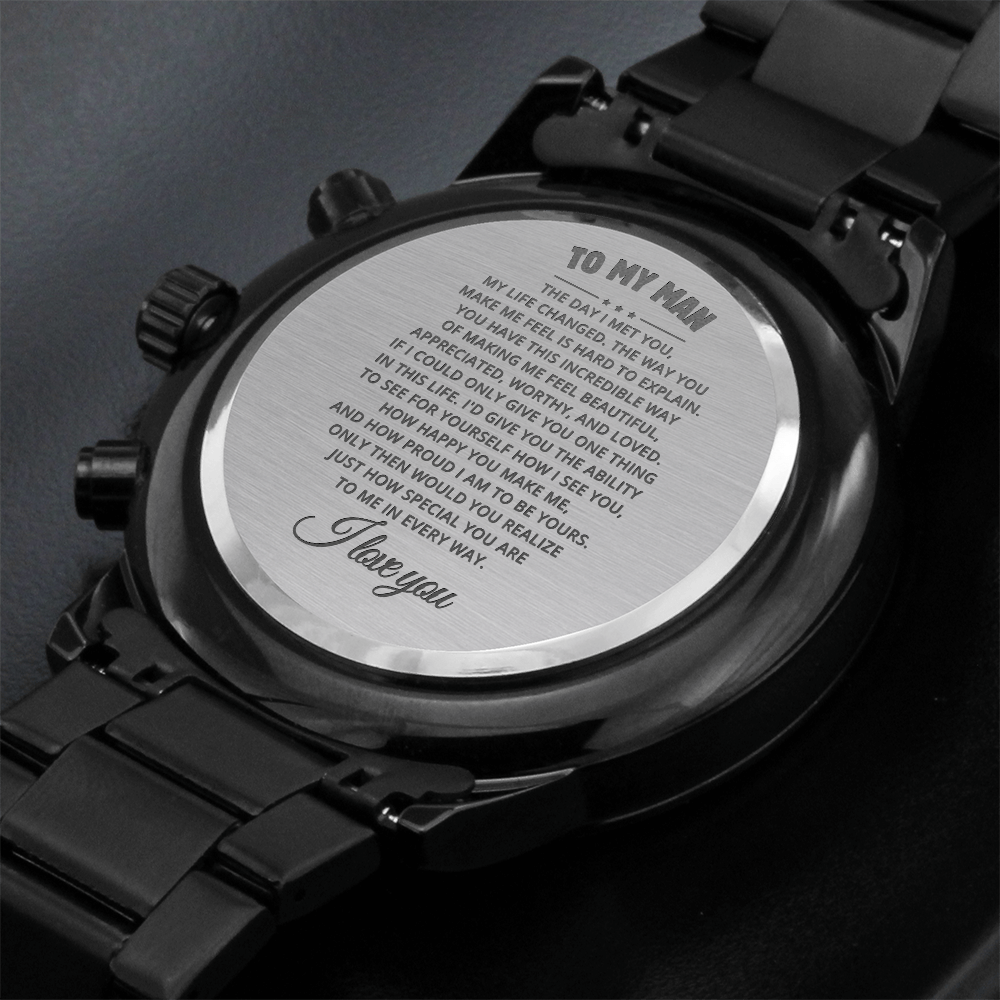 To My Man - Engraved Premium Watch - SSMW2