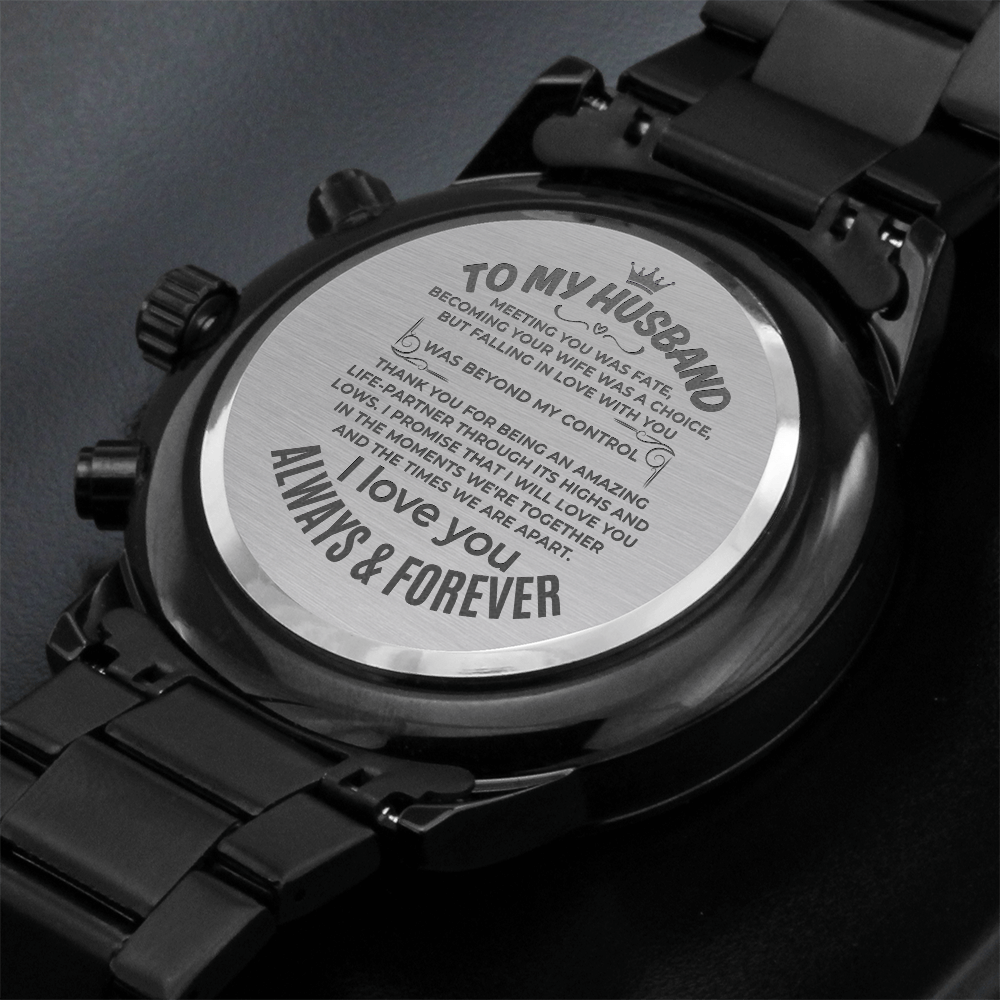 To My Husband - Engraved Premium Watch - SS3T2 Jewelry ShineOn Fulfillment