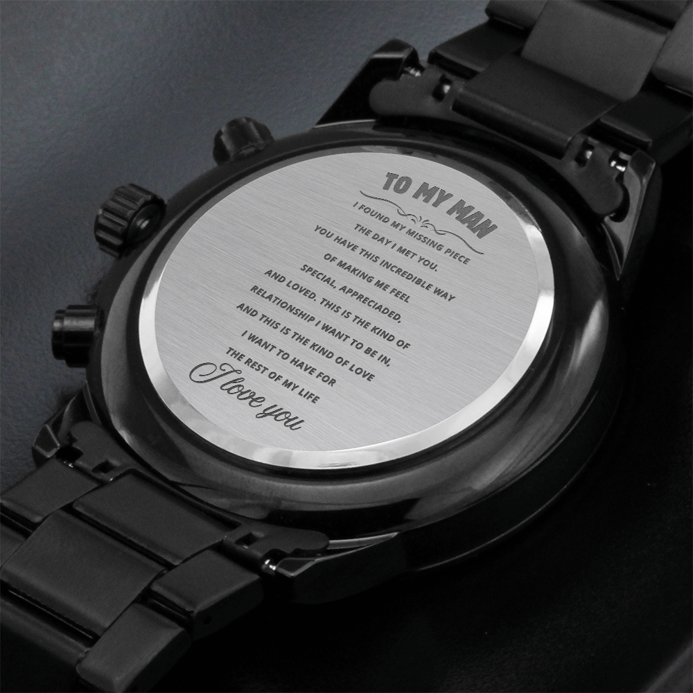 To My Man - Luxury Engraved Watch - SSTMMW8 Jewelry ShineOn Fulfillment