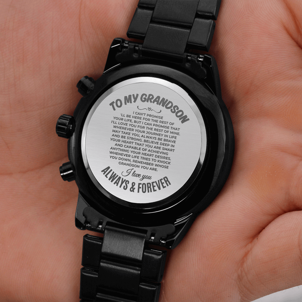 To My Grandson - Engraved Premium Watch - SS146 Jewelry ShineOn Fulfillment