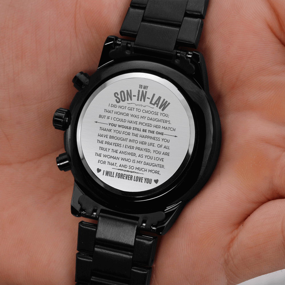 To My Son-In-Law - Engraved Premium Watch - SSIL1 Jewelry ShineOn Fulfillment