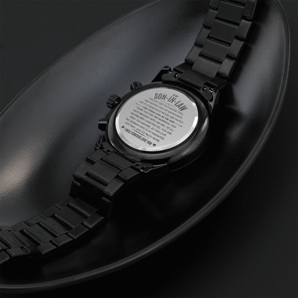 To My Son-In-Law - Engraved Premium Watch - SSIL1 Jewelry ShineOn Fulfillment