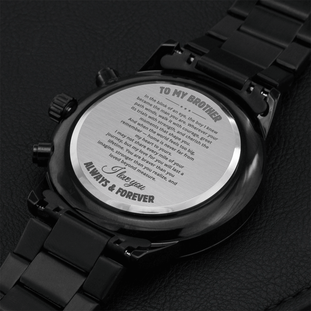 To My Brother - Engraved Premium Watch - SSBW4V1 Jewelry ShineOn Fulfillment