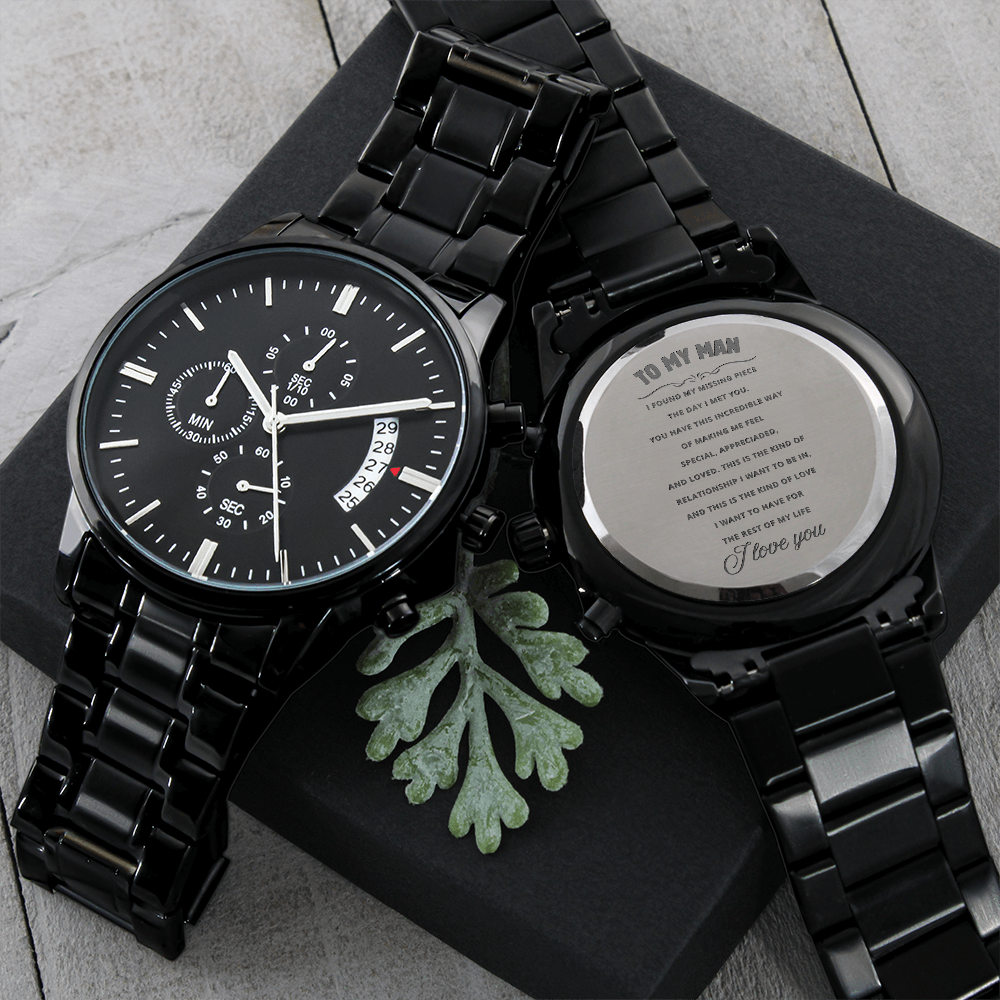 To My Man - Luxury Engraved Watch - SSTMMW8 Jewelry ShineOn Fulfillment