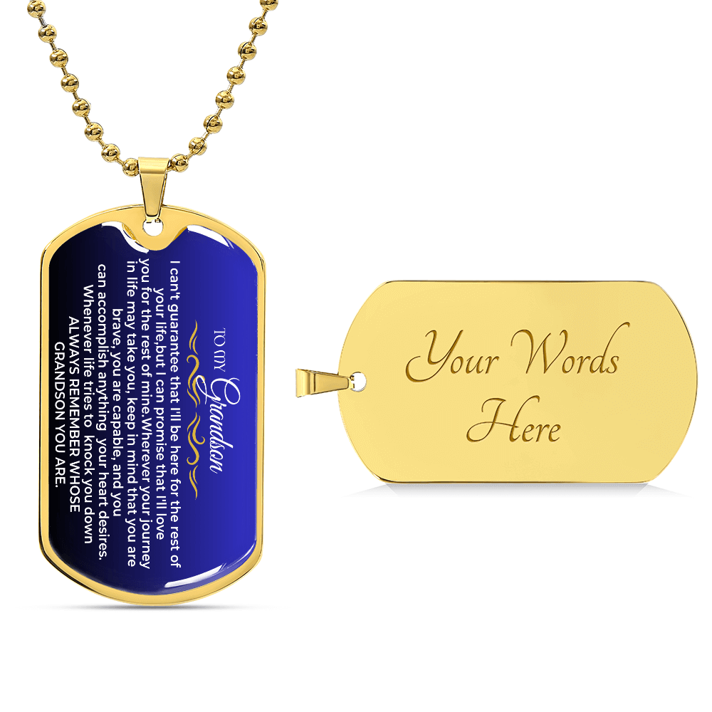 To My Grandson - Love Tag - SS426GS-D9 Jewelry ShineOn Fulfillment
