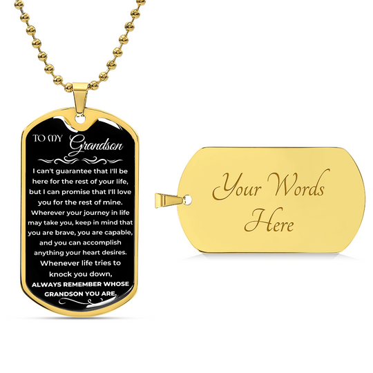 To My Grandson - Beautiful Love Tag - Gift Set - SS9V1 Jewelry ShineOn Fulfillment