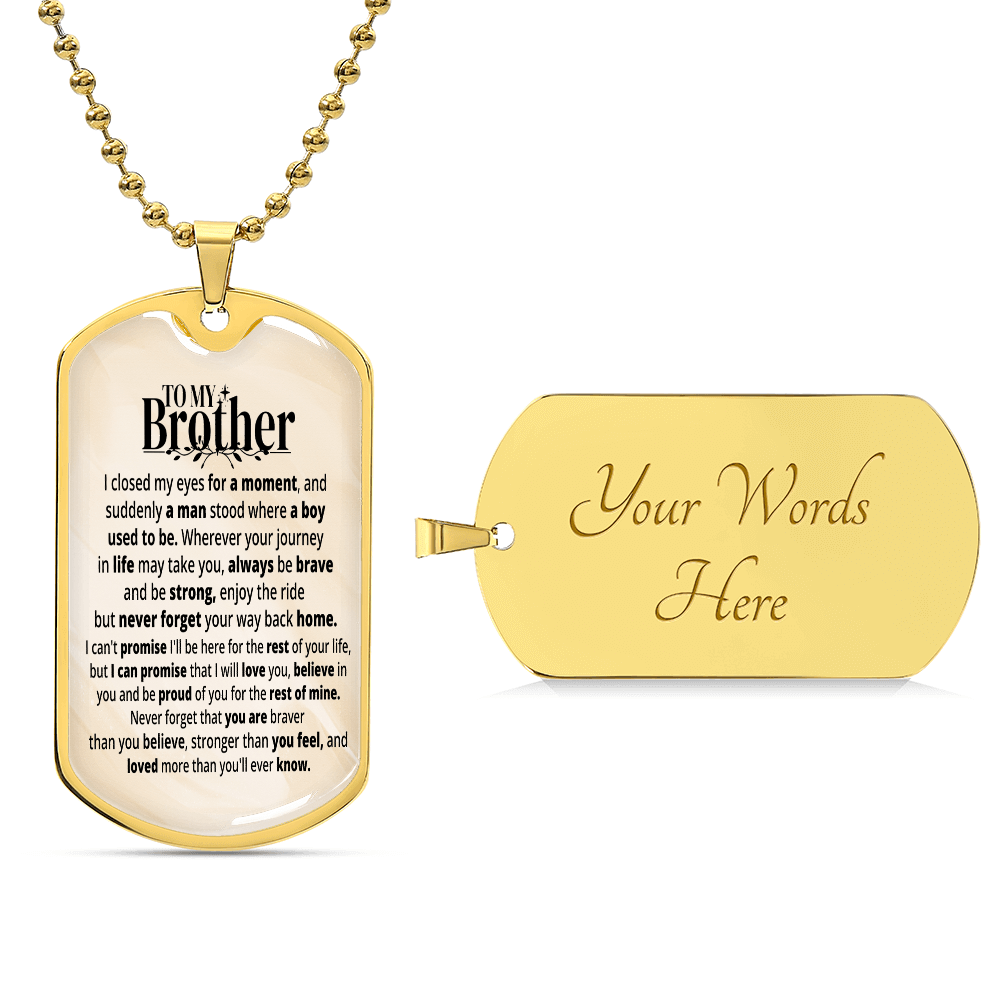 To My Brother | Personalized Gift | Keychain - SSB1V1 Jewelry ShineOn Fulfillment