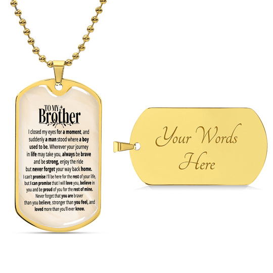 To My Brother | Personalized Gift | Keychain - SSB1V1 Jewelry ShineOn Fulfillment