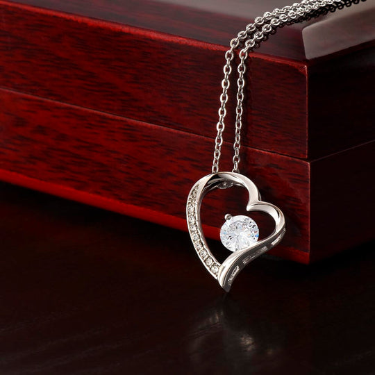 To My Girlfriend – My Heart Chooses You Forever Love Necklace. Perfect girlfriend necklace gift.