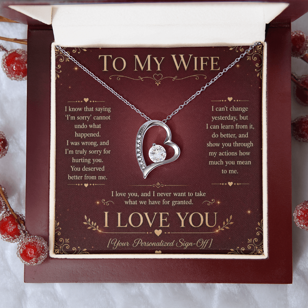 To My Wife – I'm Sorry Forever Love Necklace