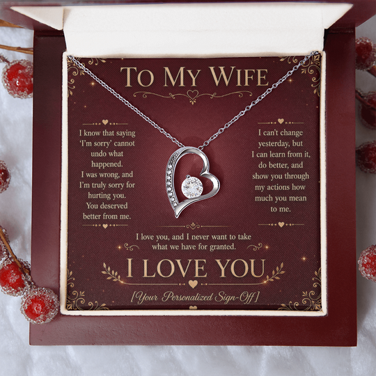To My Wife – I'm Sorry Forever Love Necklace
