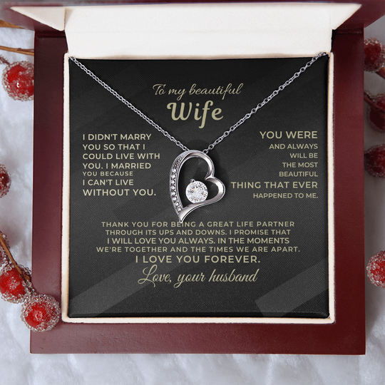 To My Beautiful Wife - Forever Love Gift Set - SS526 Jewelry ShineOn Fulfillment