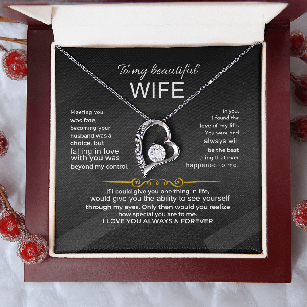 To My BEAUTIFUL Wife - I Love You Always & Forever - Gift Set Jewelry ShineOn Fulfillment