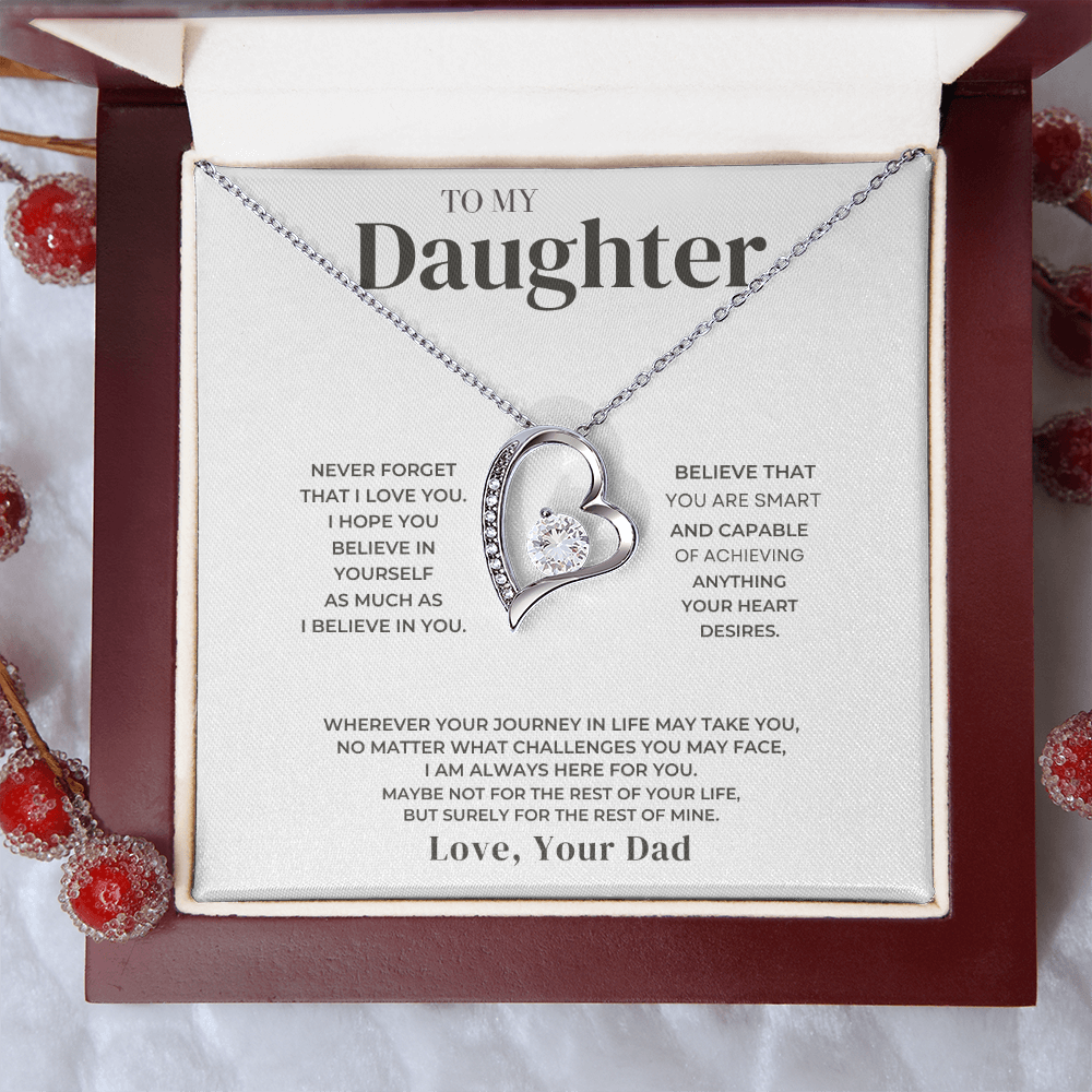 To My Daughter - Love Dad - Necklace Gift Set - SS34u Jewelry ShineOn Fulfillment