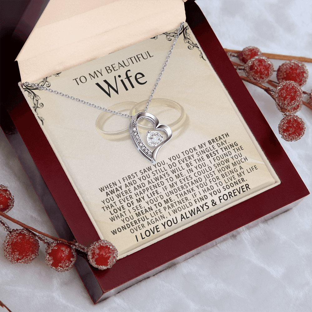To My Beautiful Wife - Forever Love Gift Set - SS5W22V2 Jewelry ShineOn Fulfillment