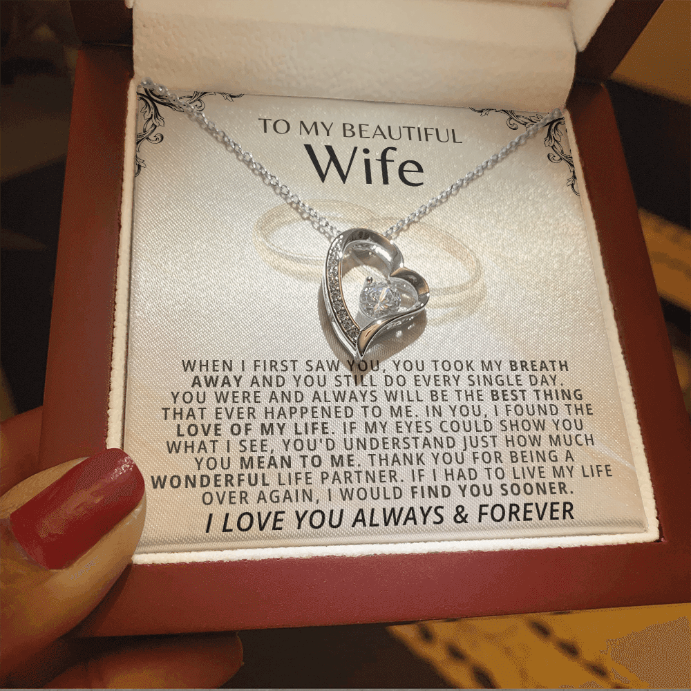To My Beautiful Wife - Forever Love Gift Set - SS5W22V2 Jewelry ShineOn Fulfillment