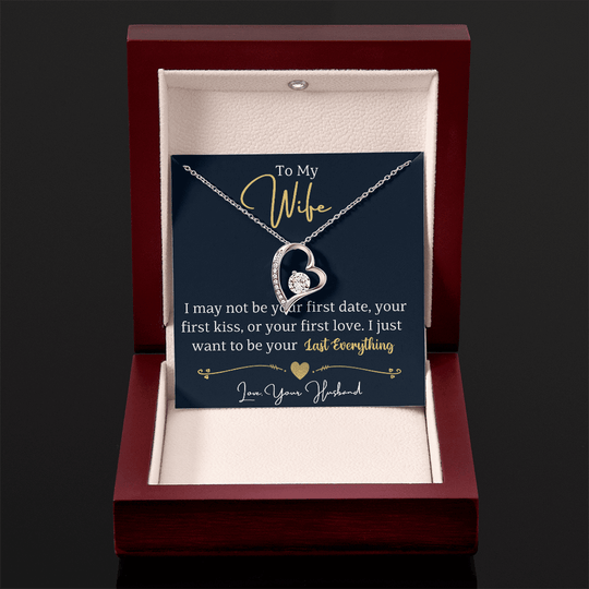 To My Wife - Last Everything - Forever Love Necklace Gift Set - SSW24 Jewelry ShineOn Fulfillment