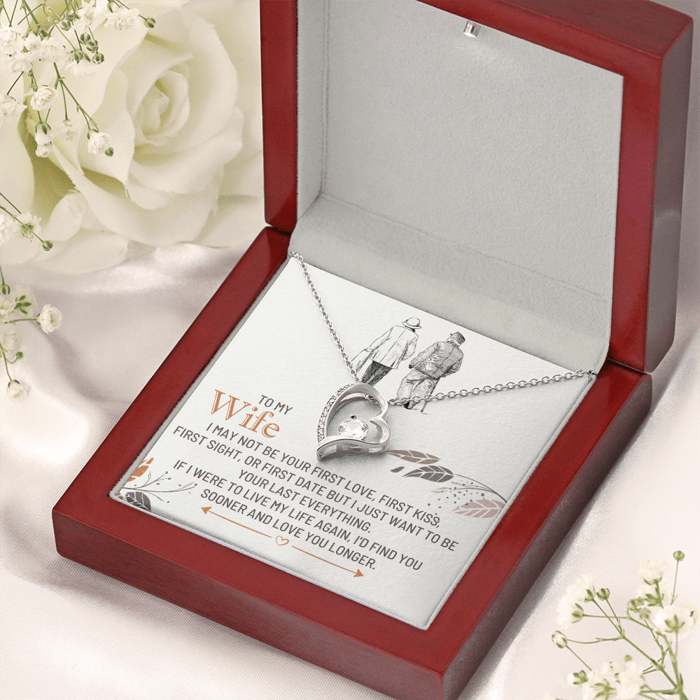 To My Wife - First Love - Forever Love Necklace Gift Set - SSW25 Jewelry ShineOn Fulfillment