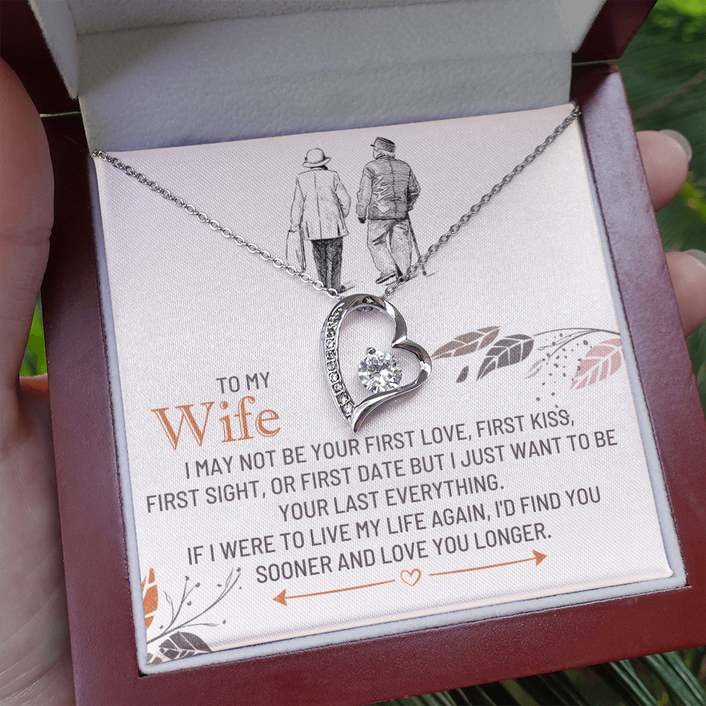 To My Wife - First Love - Forever Love Necklace Gift Set - SSW25 Jewelry ShineOn Fulfillment