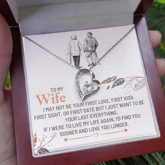 To My Wife - First Love - Forever Love Necklace Gift Set - SSW25 Jewelry ShineOn Fulfillment