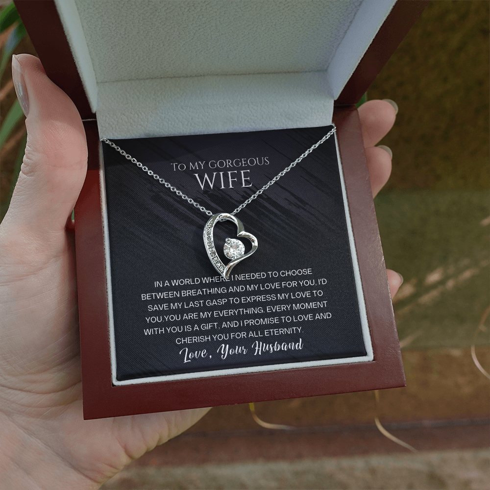 To My Gorgeous Wife - Forever Love Necklace Gift Set - SSW23 Jewelry ShineOn Fulfillment
