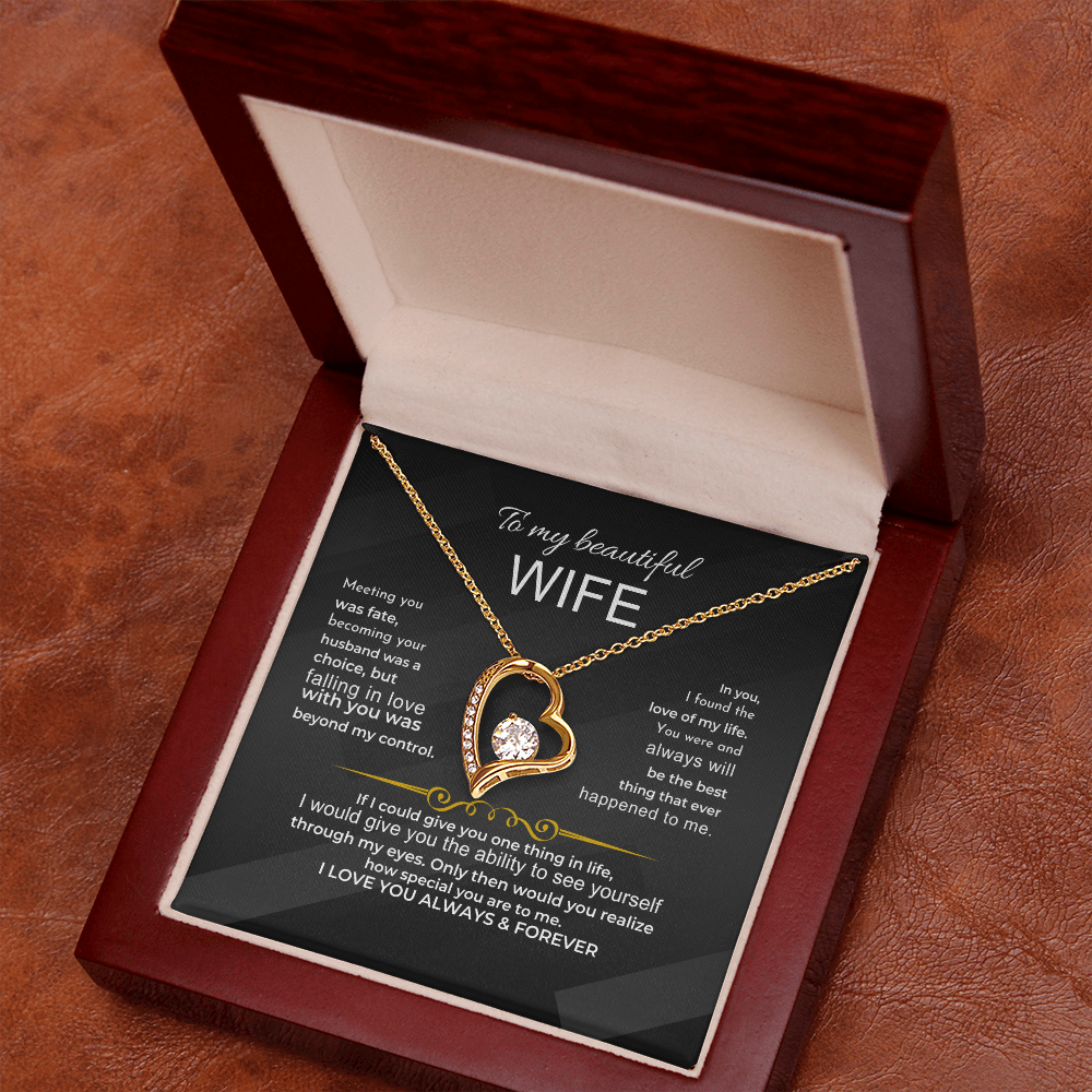 To My BEAUTIFUL Wife - I Love You Always & Forever - Gift Set Jewelry ShineOn Fulfillment