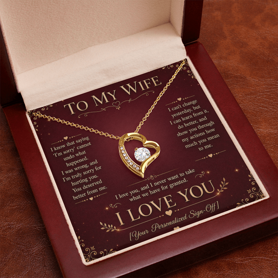 To My Wife – I'm Sorry Forever Love Necklace