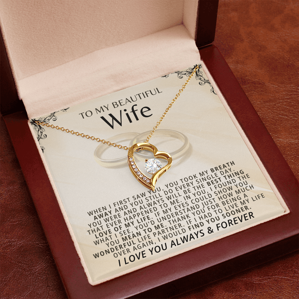 To My Beautiful Wife - Forever Love Gift Set - SS5W22V2 Jewelry ShineOn Fulfillment