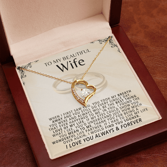 To My Beautiful Wife - Forever Love Gift Set - SS5W22V2 Jewelry ShineOn Fulfillment