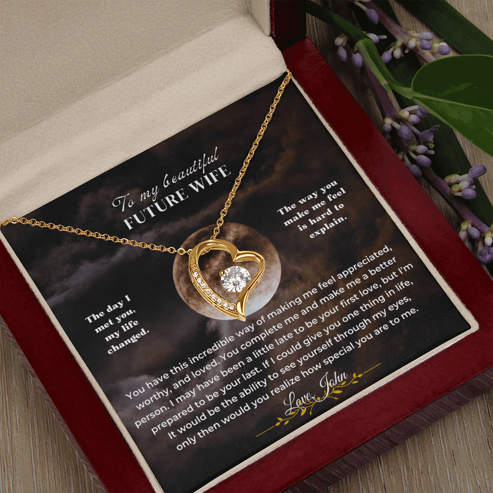 To My Beautiful Future Wife - Forever Love Necklace Gift Set - S338V2 Jewelry ShineOn Fulfillment