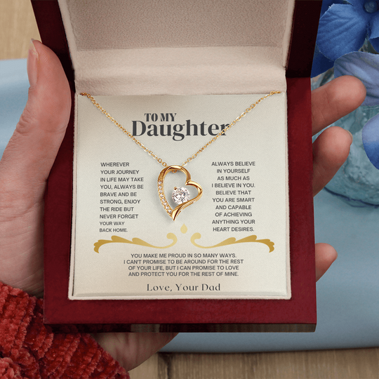 To My Daughter - Love Dad - Necklace Gift Set Jewelry ShineOn Fulfillment