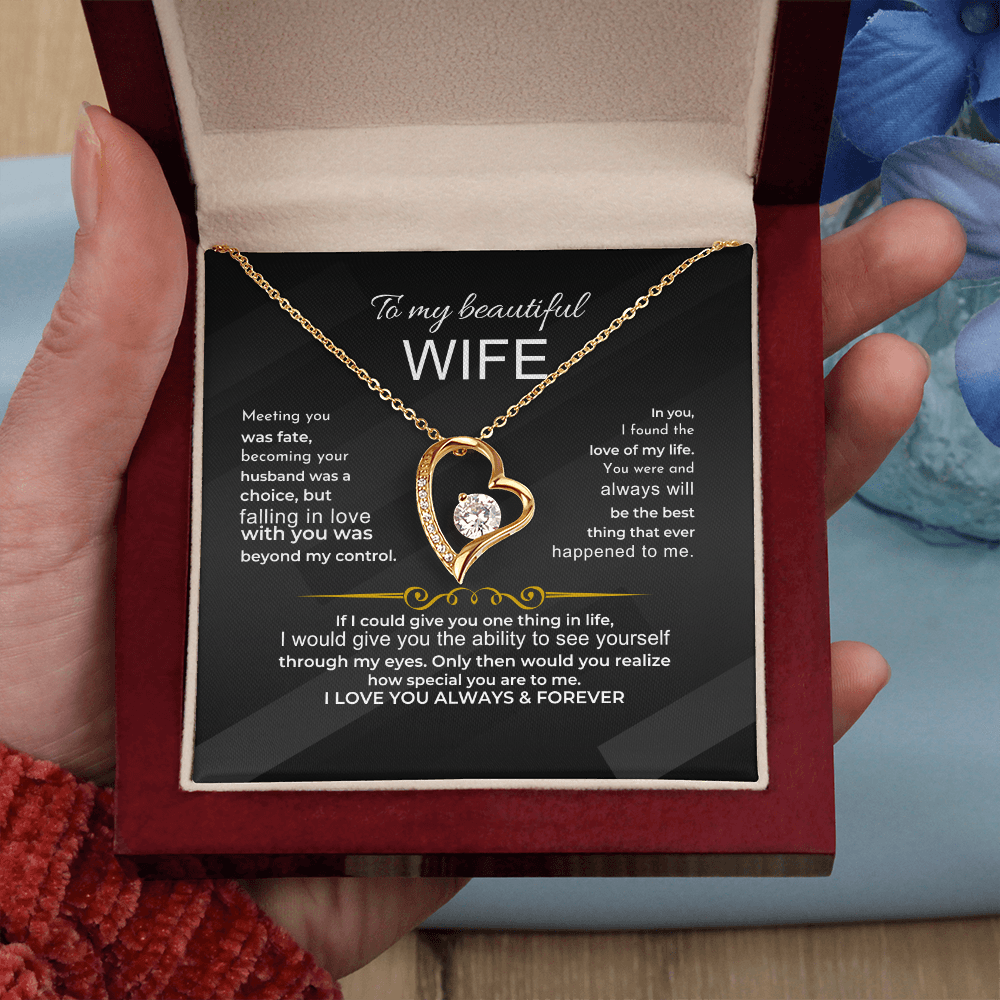 To My BEAUTIFUL Wife - I Love You Always & Forever - Gift Set Jewelry ShineOn Fulfillment