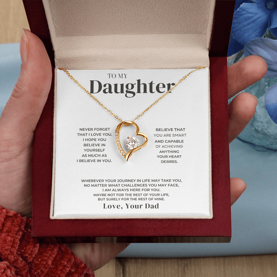 To My Daughter - Love Dad - Necklace Gift Set - SS34u Jewelry ShineOn Fulfillment