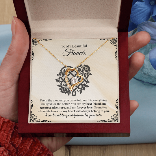To My Beautiful Fiancée -  Necklace Gift Set - IVF1