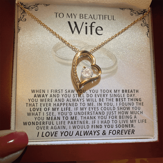 To My Beautiful Wife - Forever Love Gift Set - SS5W22V2 Jewelry ShineOn Fulfillment