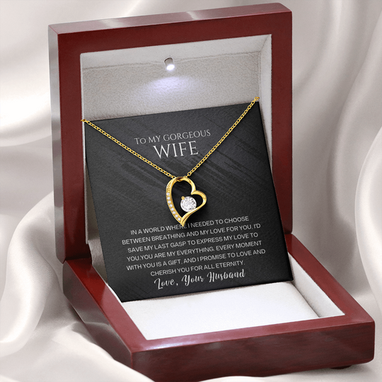 To My Gorgeous Wife - Forever Love Necklace Gift Set - SSW23 Jewelry ShineOn Fulfillment