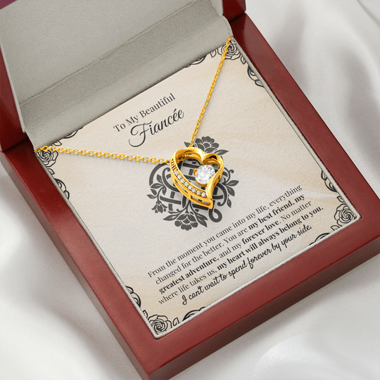 To My Beautiful Fiancée -  Necklace Gift Set - IVF1