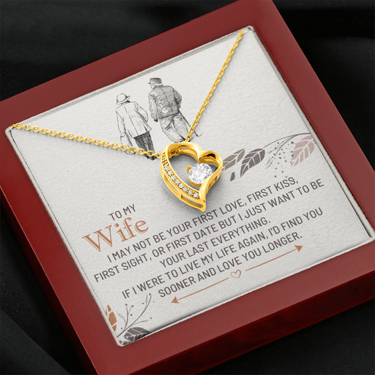 To My Wife - First Love - Forever Love Necklace Gift Set - SSW25 Jewelry ShineOn Fulfillment