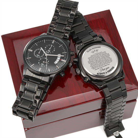 To My Husband - Engraved Premium Watch - SS220 Jewelry ShineOn Fulfillment