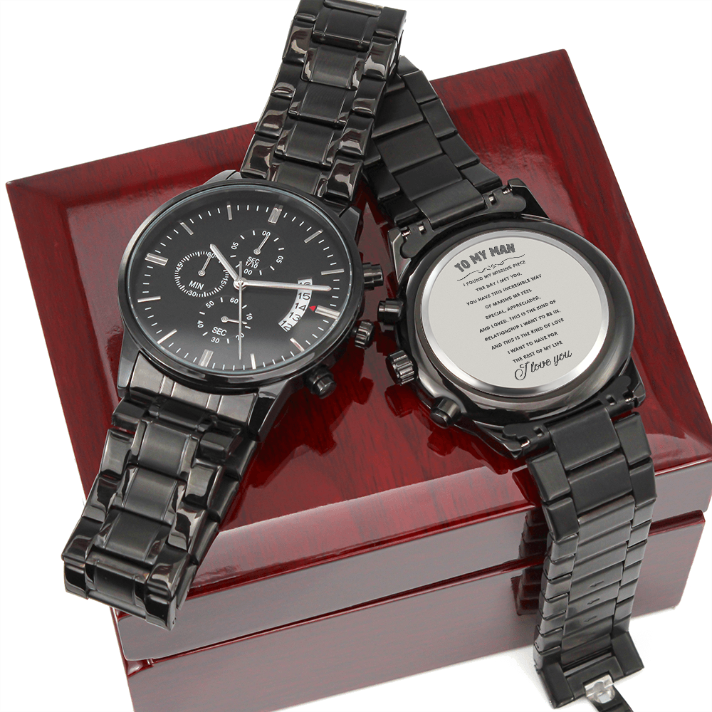 To My Man - Luxury Engraved Watch - SSTMMW8 Jewelry ShineOn Fulfillment Luxury Box w/LED