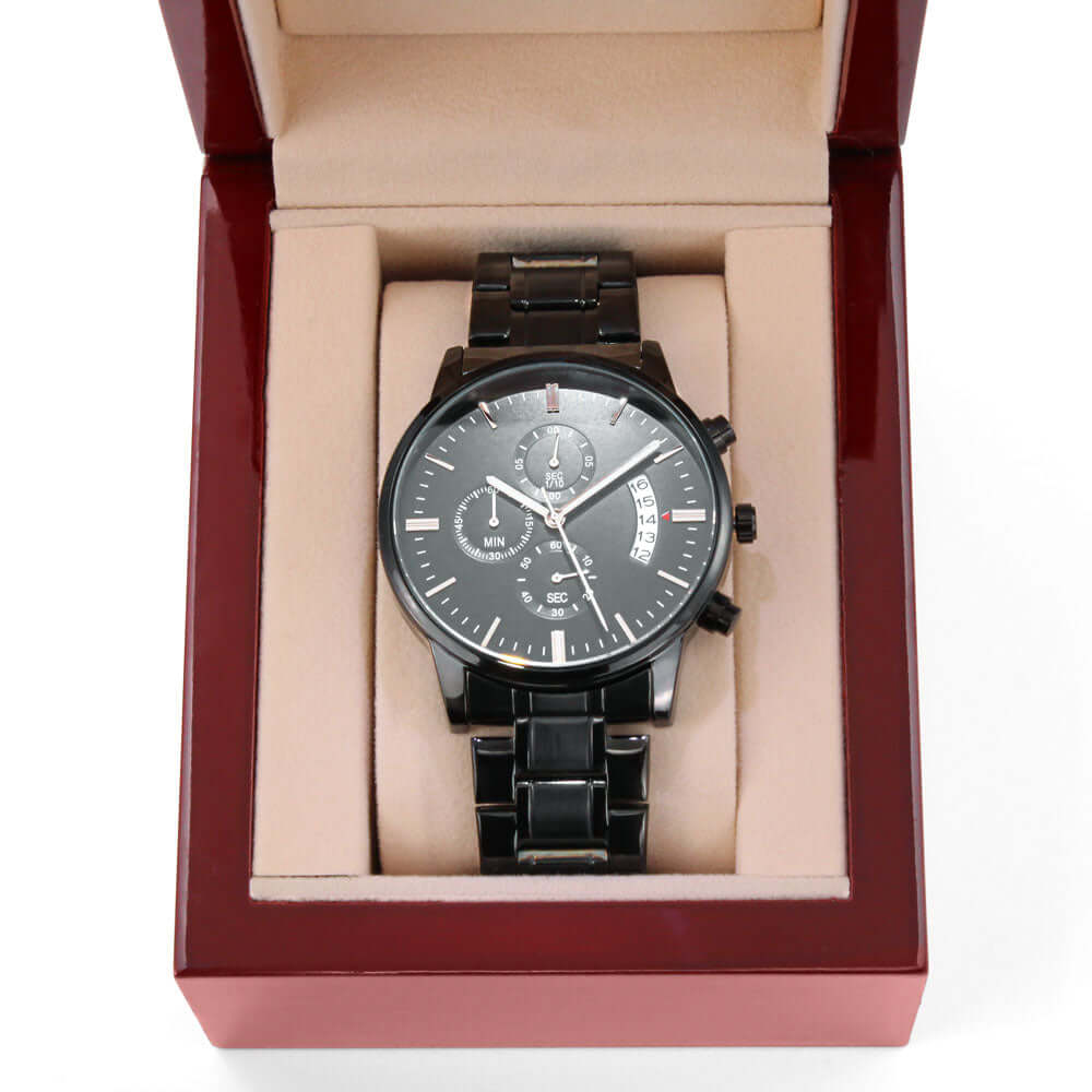My First Teacher best friend watch for dad in an elegant gift box showcasing its design.