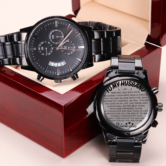 To My Husband - Premium Engraved Wood Watch - SS568H Jewelry ShineOn Fulfillment