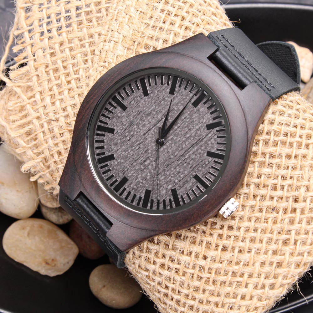 To My Dad - Premium Engraved Wood Watch - SS485 Watches ShineOn Fulfillment