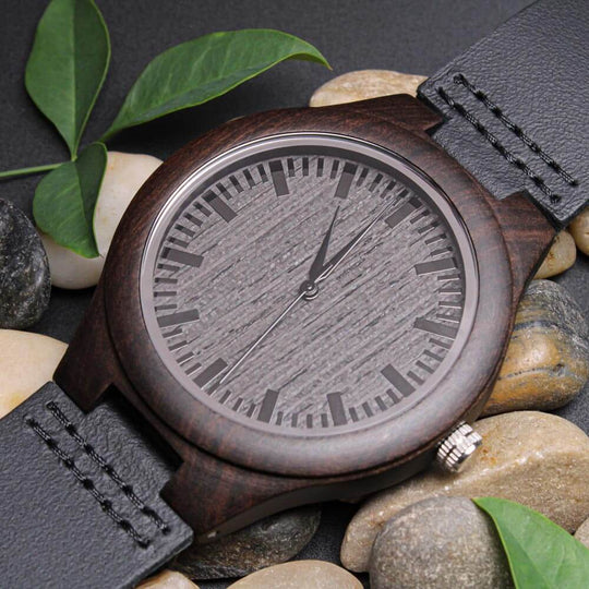 To My Dad - Premium Engraved Wood Watch - SS483RE Watches ShineOn Fulfillment